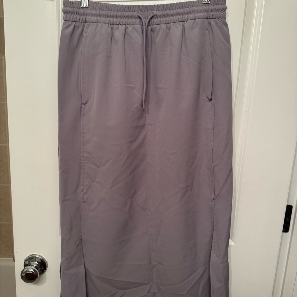 Athleta Lavender-Tone Pencil Skirt with Drawstring Waist